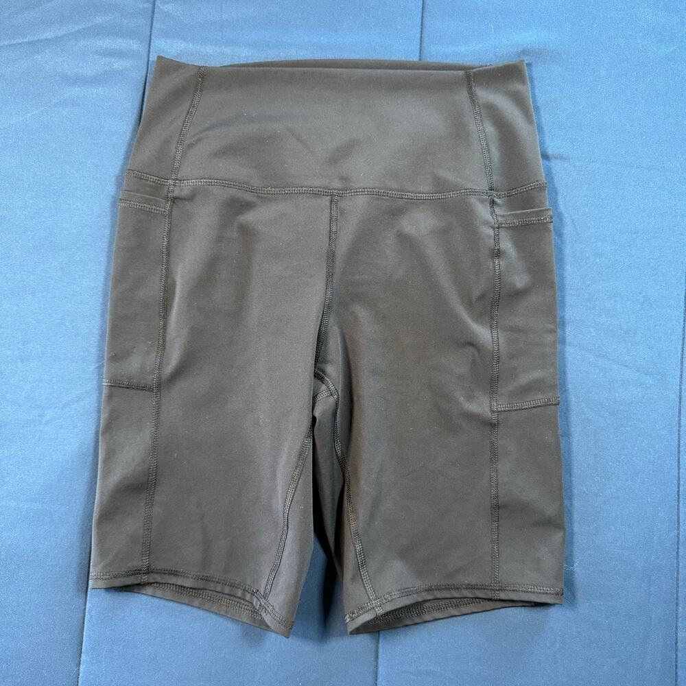 Reebok Black High Rise Biker Shorts Womens Large